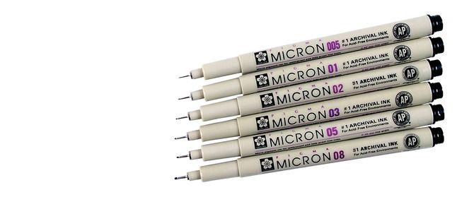 Micron Pen Logo - Sakura Pigma Micron Non-Toxic Permanent Waterproof Pen, 0.5 mm Tip ...