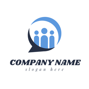People with Blue Box Logo - Free Communication Logo Designs | DesignEvo Logo Maker
