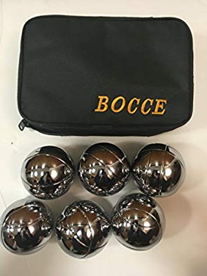 Green with Silver Ball Logo - Amazon.com: BuyBocceBalls 73mm Metal Petanque Set with 6 Silver ...