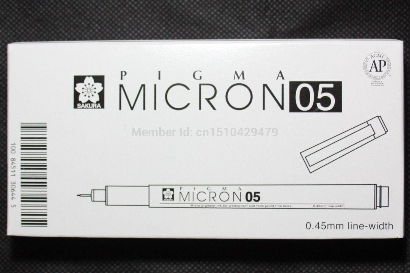 Micron Pen Logo - Pc / Box Sakura Pigma Micron Pen Needle Pen Drawing 05 / 0.45 mm