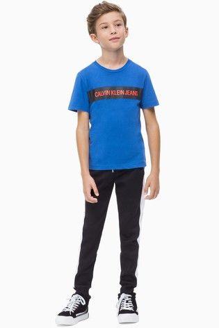People with Blue Box Logo - Buy Calvin Klein Jeans Blue Box Logo T-Shirt from the Next UK online ...