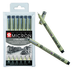 Micron Pen Logo - Sakura Pigma Micron Pens - Fineliner Drawing Pen Black Archival Ink ...