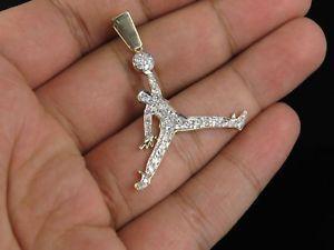 Diamond and Gold Jordan Logo - 10K Yellow Gold Over 1.10 ct Diamond Jumpman Jordan Logo Pendant ...