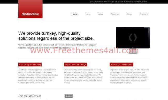 Red White and a Web and Tech Logo - Free Red White Computer CSS Website Template Download