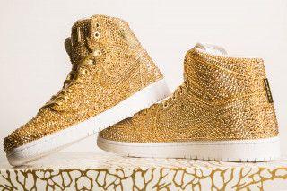 Diamond and Gold Jordan Logo - These $6,500 Air Jordan 1s Are Set With Over 15,000 Crystals