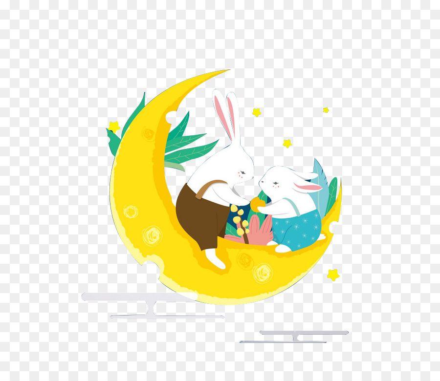 Change Moon Logo - Mooncake Mid Autumn Festival Moon Rabbit Rabbit Png Download