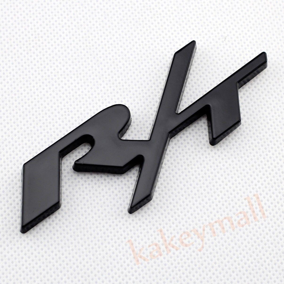 Dodge R T Logo - Black Metallic RT R/T Emblem Badge Logo Sticker Decal For Dodge ...