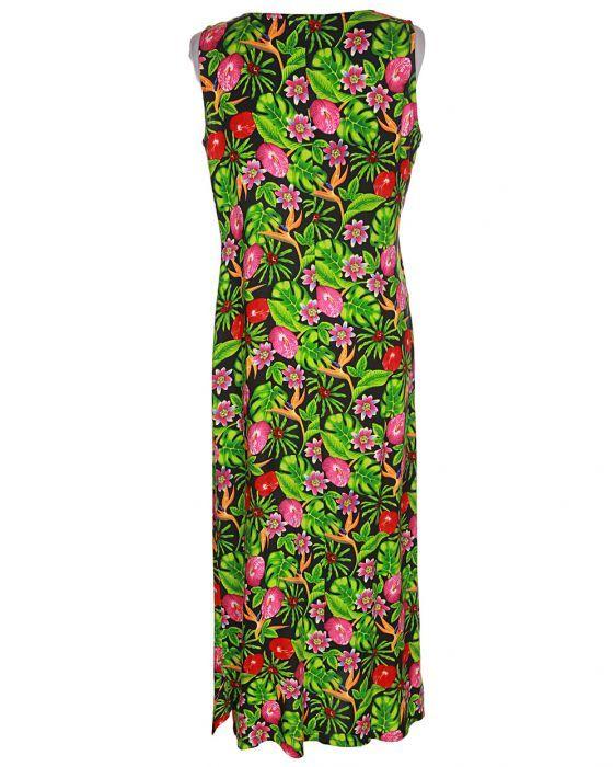 90s Green Flower Logo - 90s Flower & Leaf Print Maxi Dress - M Black £15.0000 | Rokit ...