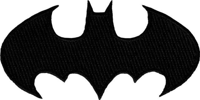 Black Bat Logo - 110014 Batman Black Bat Symbol Cut out Iron Sew on Patch Superhero ...