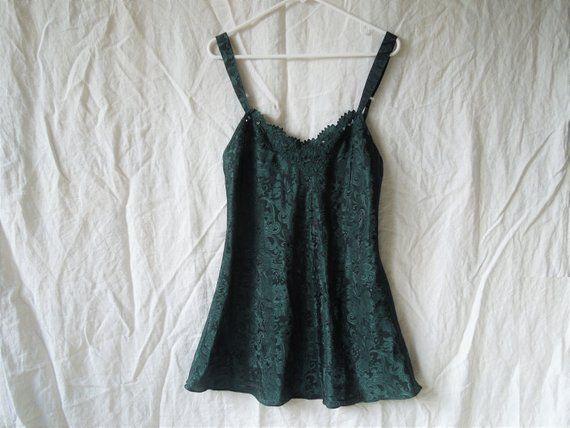 90s Green Flower Logo - 90s Victoria's Secret Green Floral Silky Slip Dress | Etsy