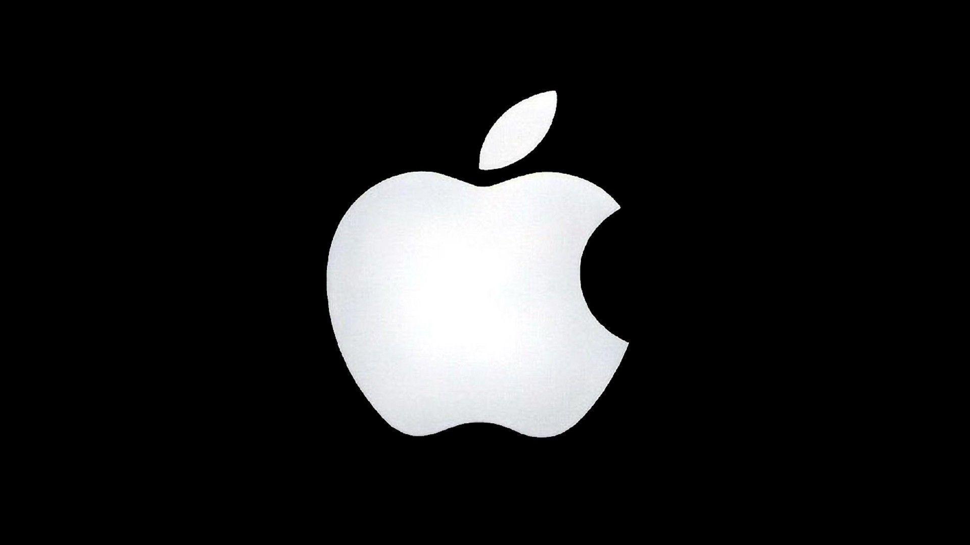 White On Black Background Apple Logo - Black And White Apple Wallpapers - Wallpaper Cave
