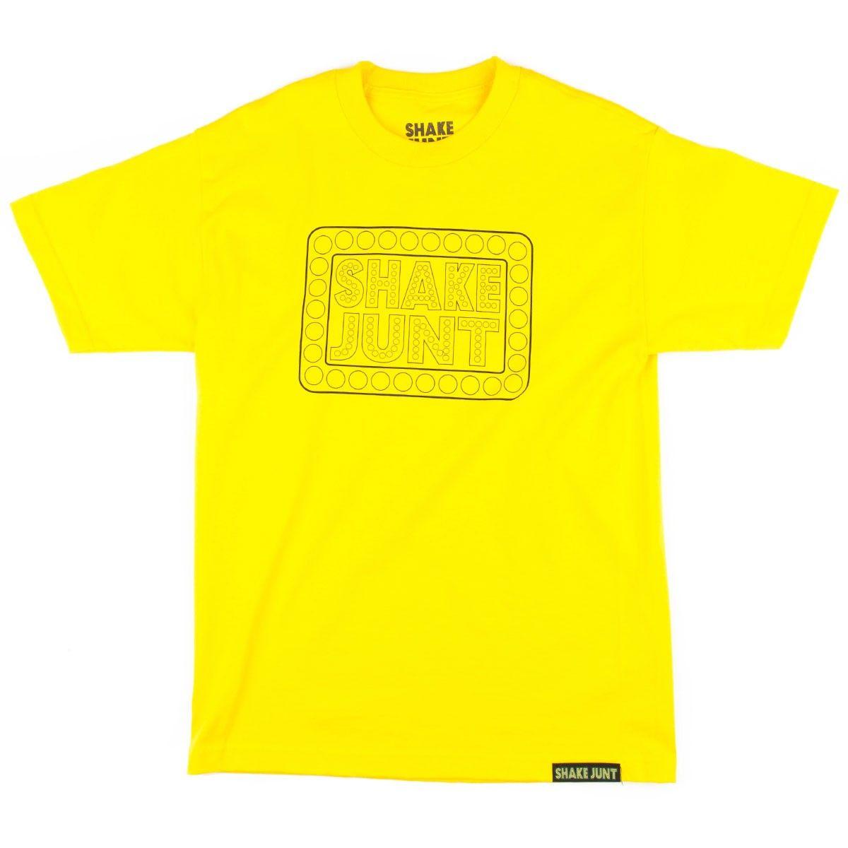 Yellow Box Logo - Shake Junt Box Logo Outline T-Shirt - Yellow