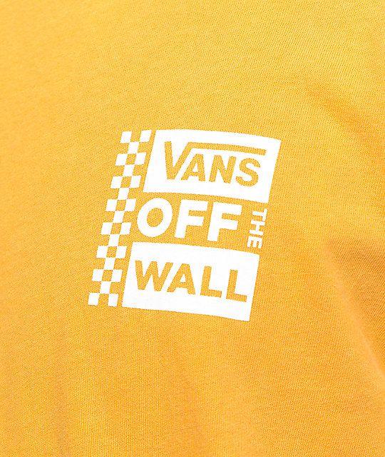 Yellow Box Logo - Discount Vans Yellow Box Logo Mustard & Pigment T-Shirt For Men ...