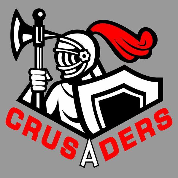 Black and Red Crusaders Logo - Crusaders on Black and Red Hoodie