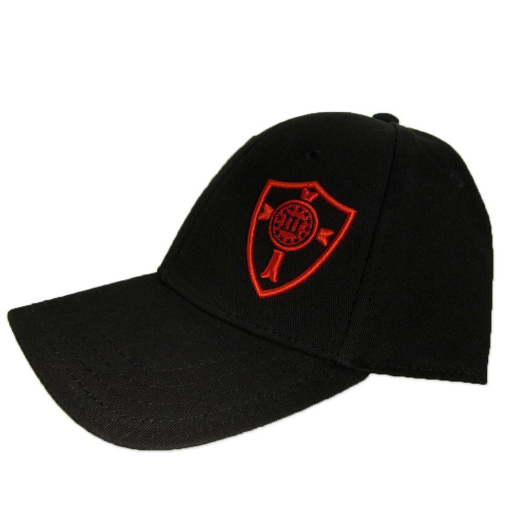 Black and Red Crusaders Logo - Three Percenter Snapback Shield & Red