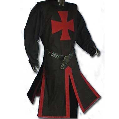 Black and Red Crusaders Logo - Crusader Coat of Arms - Black/Red - M, Larp Inn- Tabards- For LARP ...