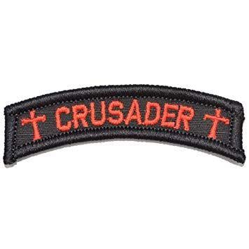Black and Red Crusaders Logo - Crusader Templar Cross Morale Patch