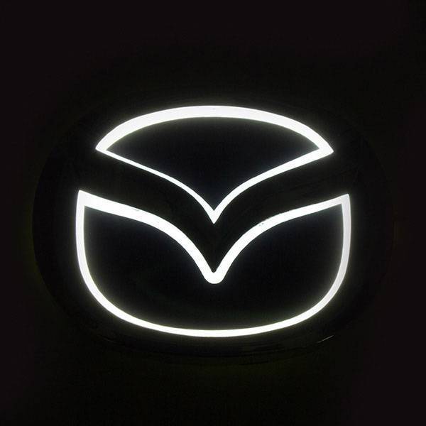 Mazda 3 Logo - LED 5d Logo Light White Color Decorative Emblem Badge Decals