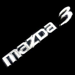 Mazda 3 Logo - MAZDA 3 BADGE LOGO CAR CHROME SILVER EMBLEM STICKER REAR TRUNK ...
