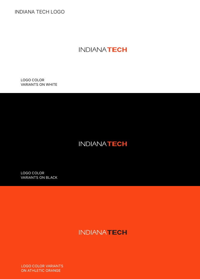 Red White and a Web and Tech Logo - Style Gude - Identity - Indiana Tech Athletics