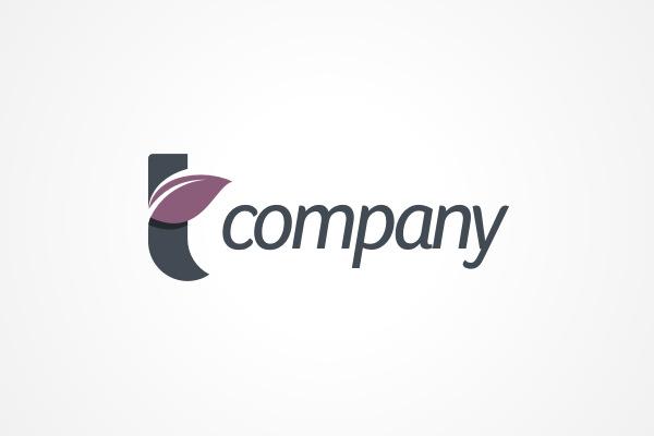 T Company Logo - Free Logo: Letter T Leaf Logo