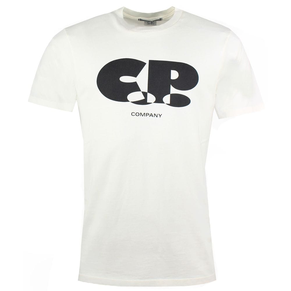 T Company Logo - CP Company | Logo T-Shirt | Gauze White | Pritchards