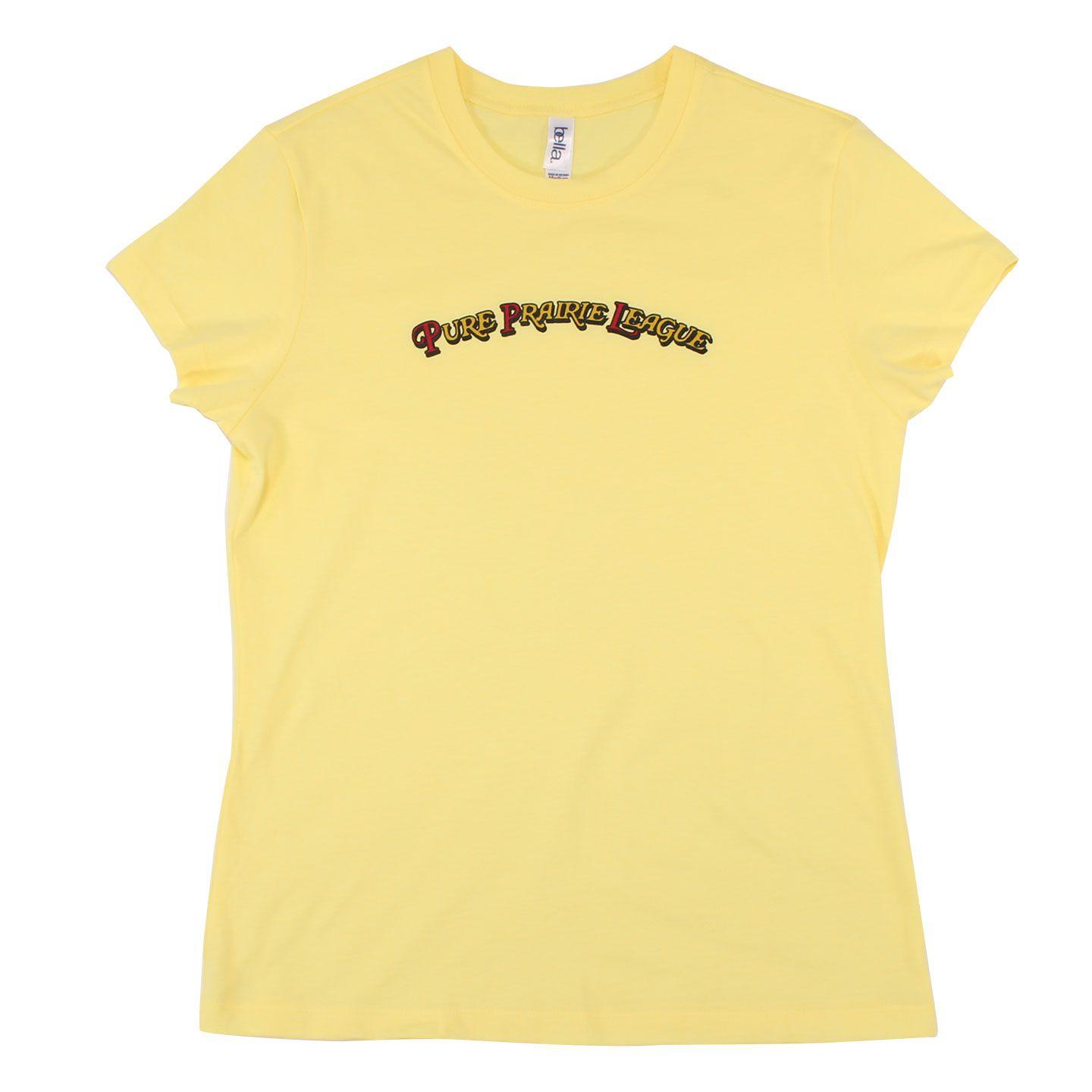 PPL Logo - Ladies Yellow PPL Logo T Shirt. Pure Prairie League