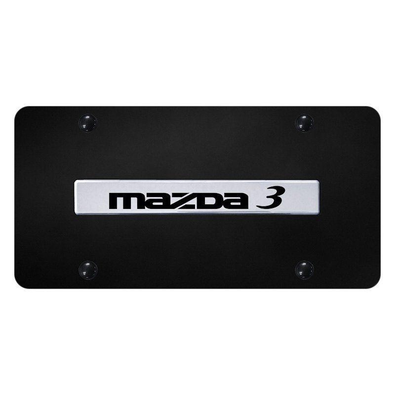 Mazda 3 Logo - Autogold® - License Plate with 3D Chrome Mazda 3 Logo