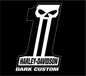 Costom Logo - Harley Davidson Dark Custom Logo Vector (.EPS) Free Download