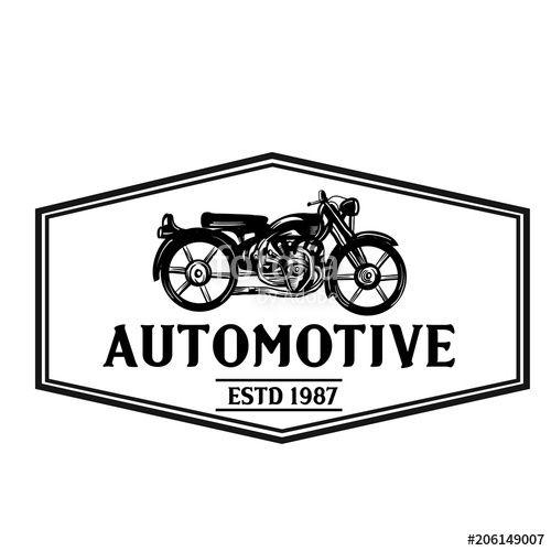 Custom Motorcycle Logo - classic motorcycle vector illustration. Vintage Design. Custom ...