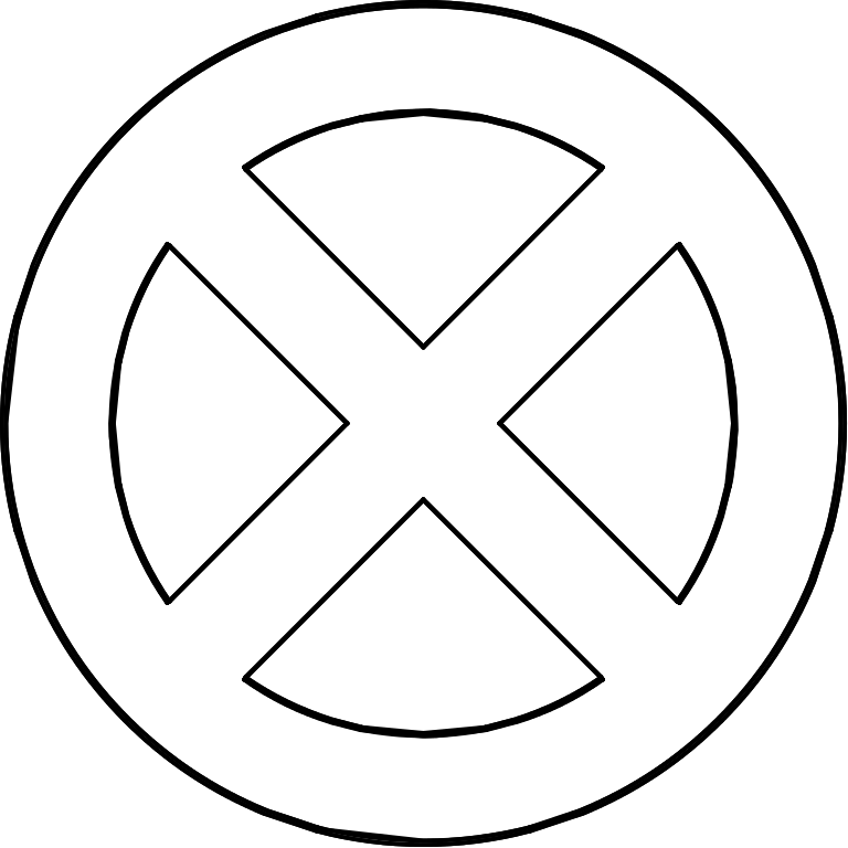 Circle X Logo - X Symbol From X Men Logo.svg