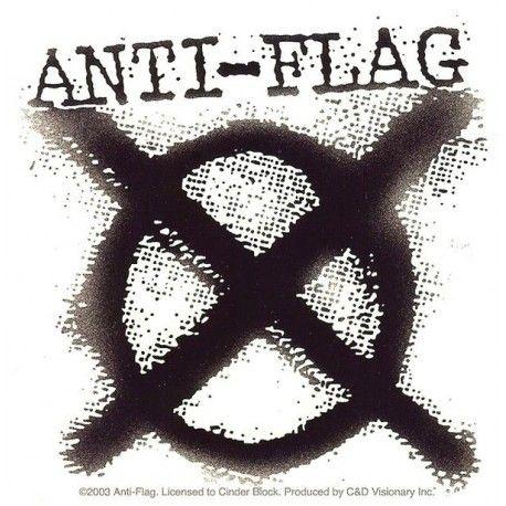 Circle X Logo - Anti-Flag Vinyl Sticker Circle X Logo - Rock Band Flags