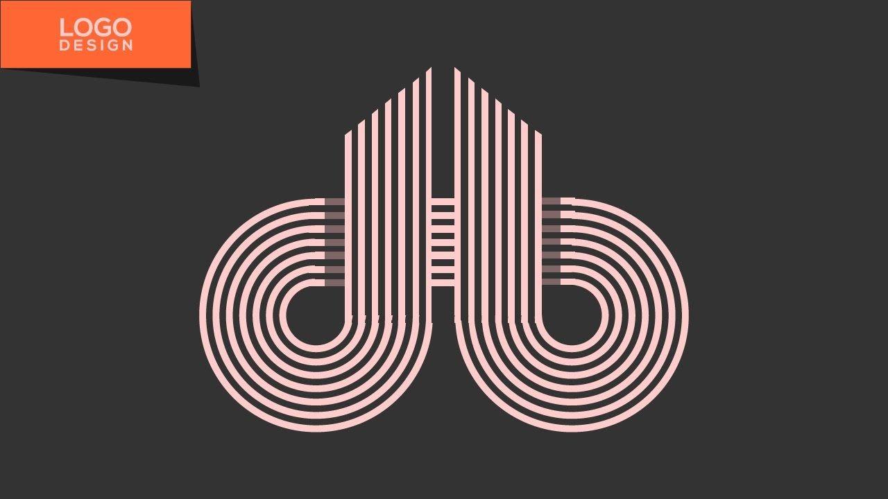 DB Logo - Logo Design Tutorial with Illustrator CC [DB Monogram] - YouTube
