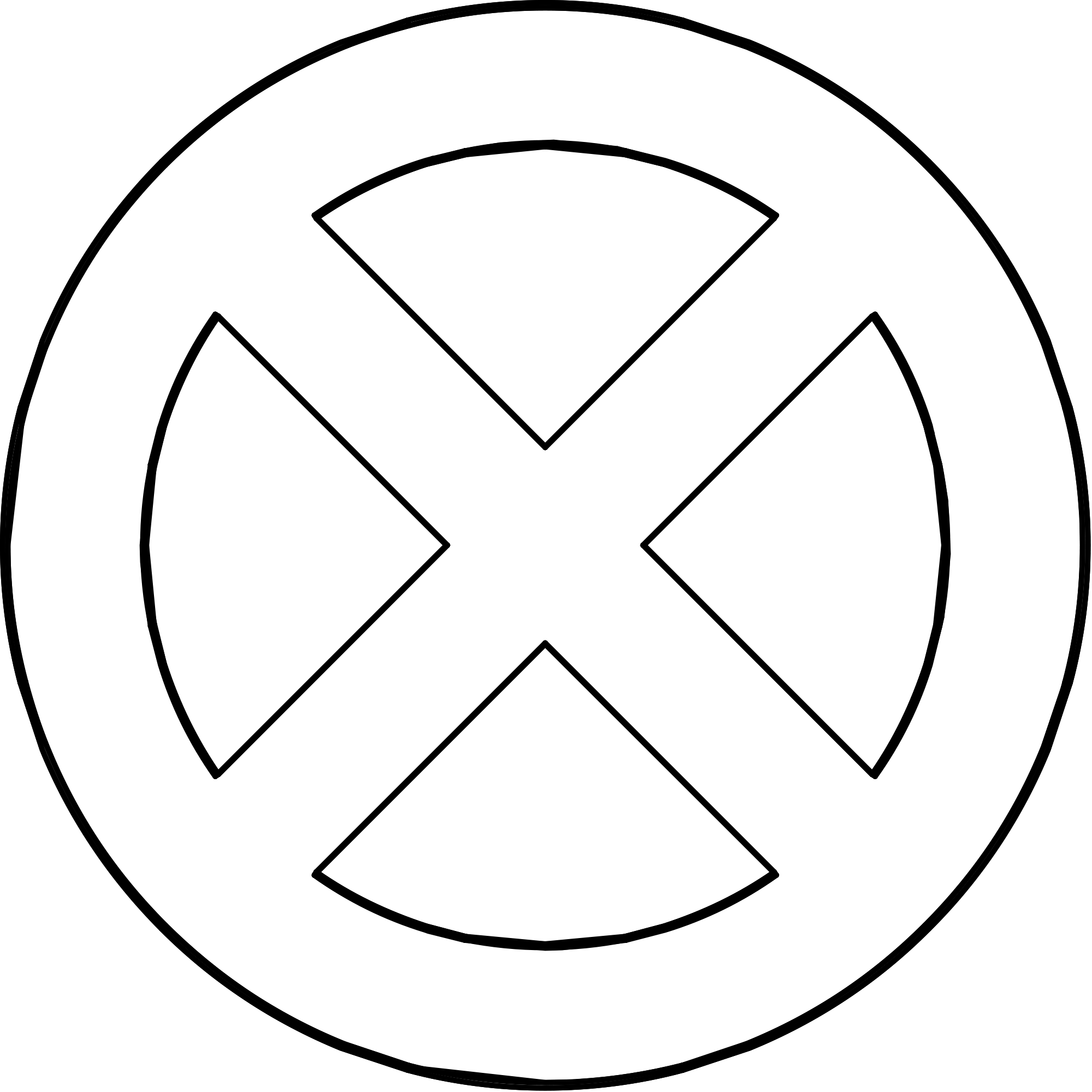 Circle X Logo - File:X symbol from X-Men logo.svg - Wikimedia Commons