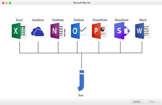 Office 365 Application Logo - Jive Integration with Microsoft Office 365 - dummies