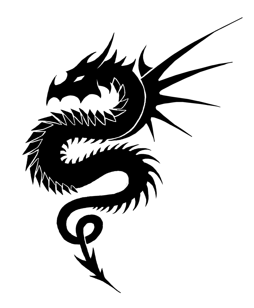 Cool Simple Dragons Logo - Free Dragon Images Black And White, Download Free Clip Art, Free ...