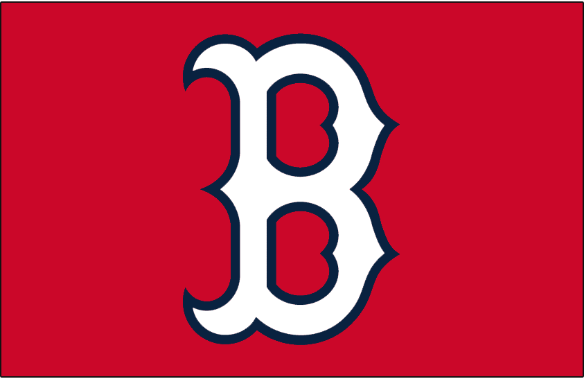 Boston Red Sox B Logo - Boston Red Sox Cap Logo (1997) B with blue outline on red