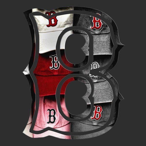 Boston Red Sox B Logo - Boston Red Sox B Logo Poster by Joann Vitali