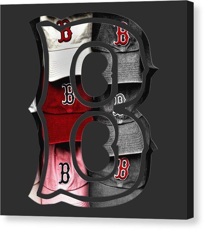 Red Sox B Logo - Boston Red Sox B Logo Canvas Print / Canvas Art by Joann Vitali