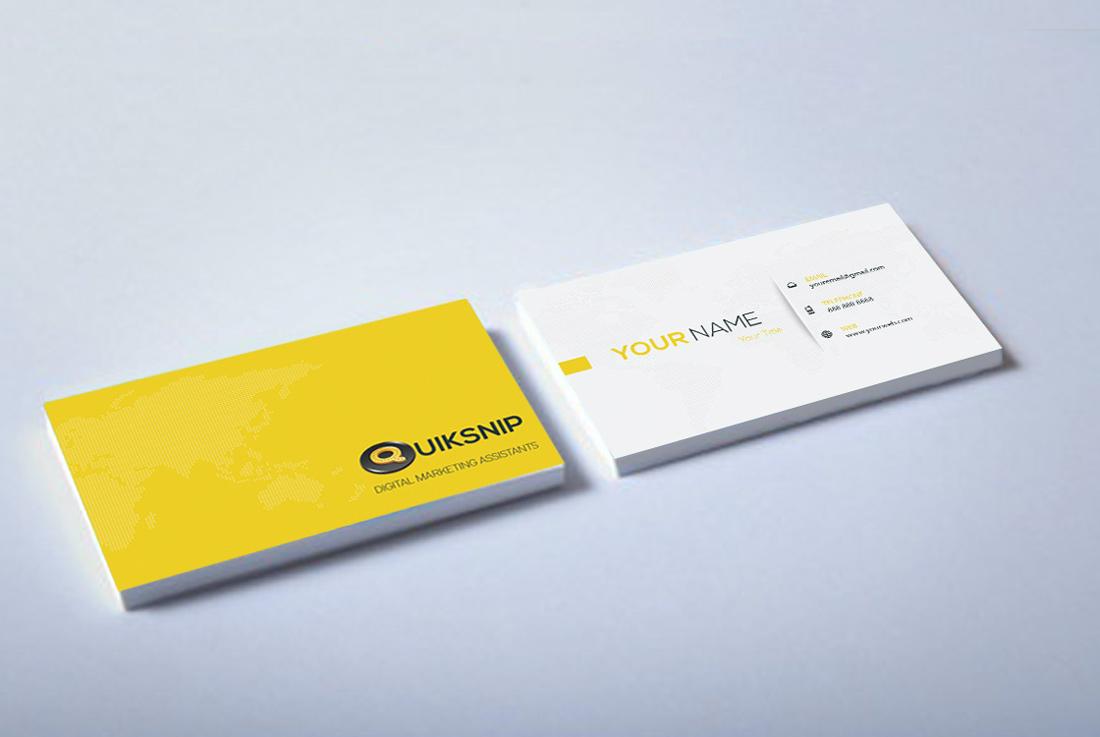 Yellow and Blue Business Logo - Business Card Design