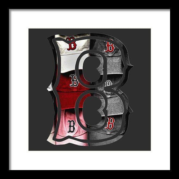 Red Sox B Logo - Boston Red Sox B Logo Framed Print by Joann Vitali