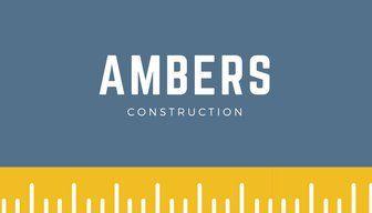 Yellow and Blue Business Logo - Customize Construction Business Card templates online