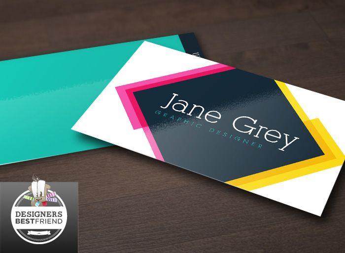 Yellow and Blue Business Logo - Free Modern Pink and Yellow Business Card Template - Designers Best ...