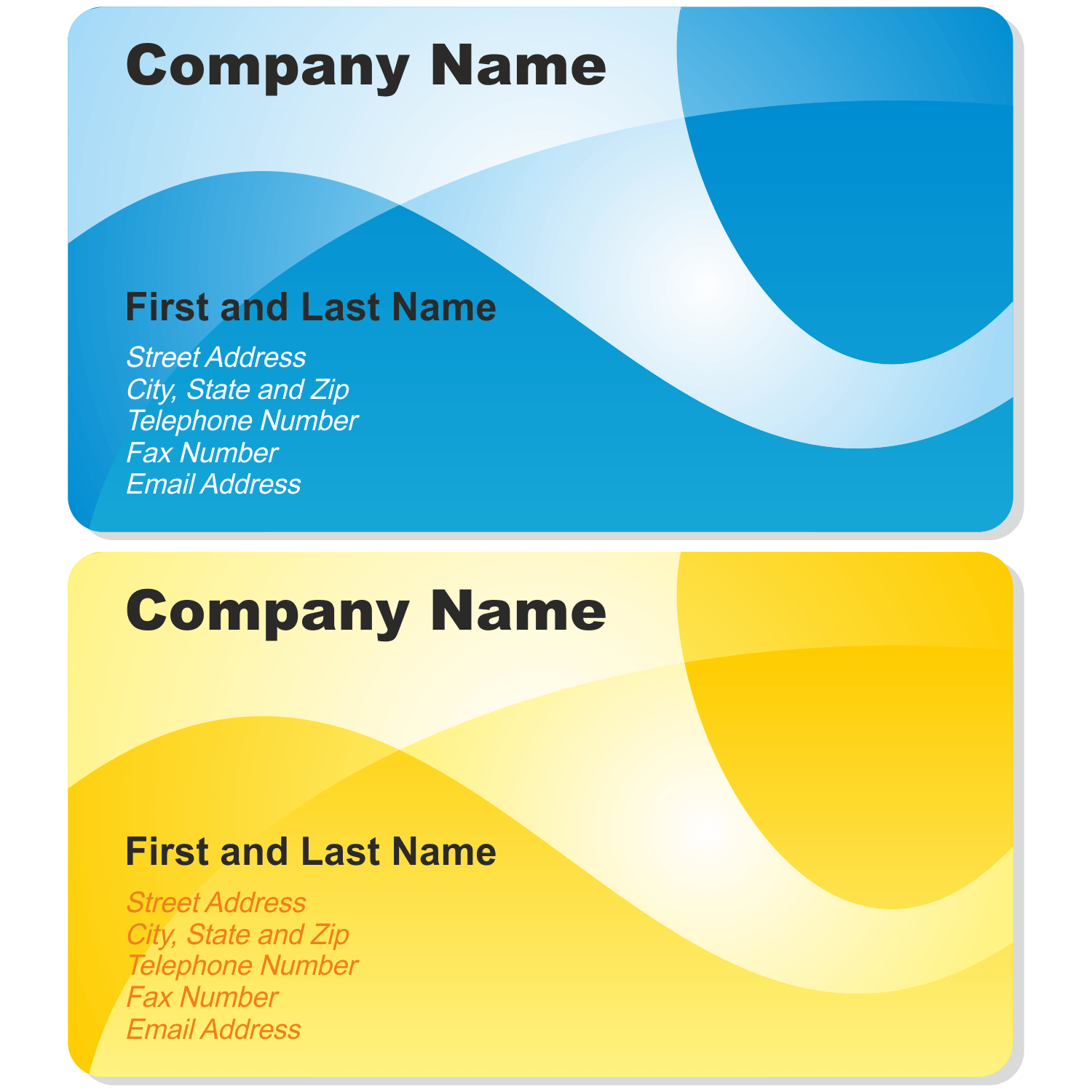Yellow and Blue Business Logo - Vector for free use: Blue and yellow business cards