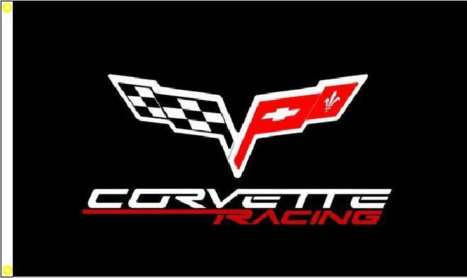 Chevy Racing Logo - Corvette Racing Flag 90 x 150 cm Polyester Chevy Car Checked Advertising  Banner