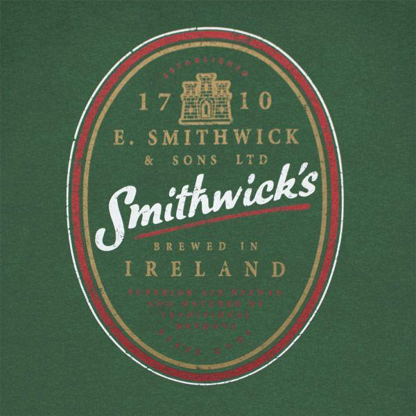 Smithwick's Beer Logo - Smithwicks Crackle Logo Green Graphic Tee Shirt
