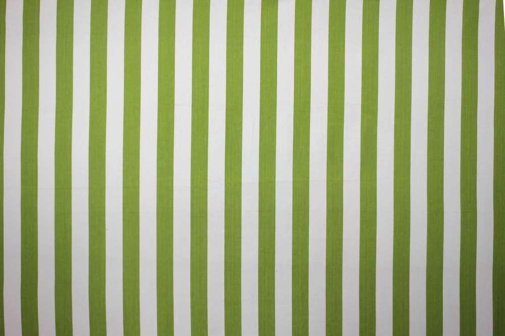 Green White Stripe with Logo - Lime Green Table Tennis Striped Fabric | The Stripes Company UK
