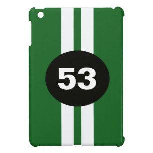 Green White Stripe with Logo - Green White Racing Stripe Gifts & Gift Ideas
