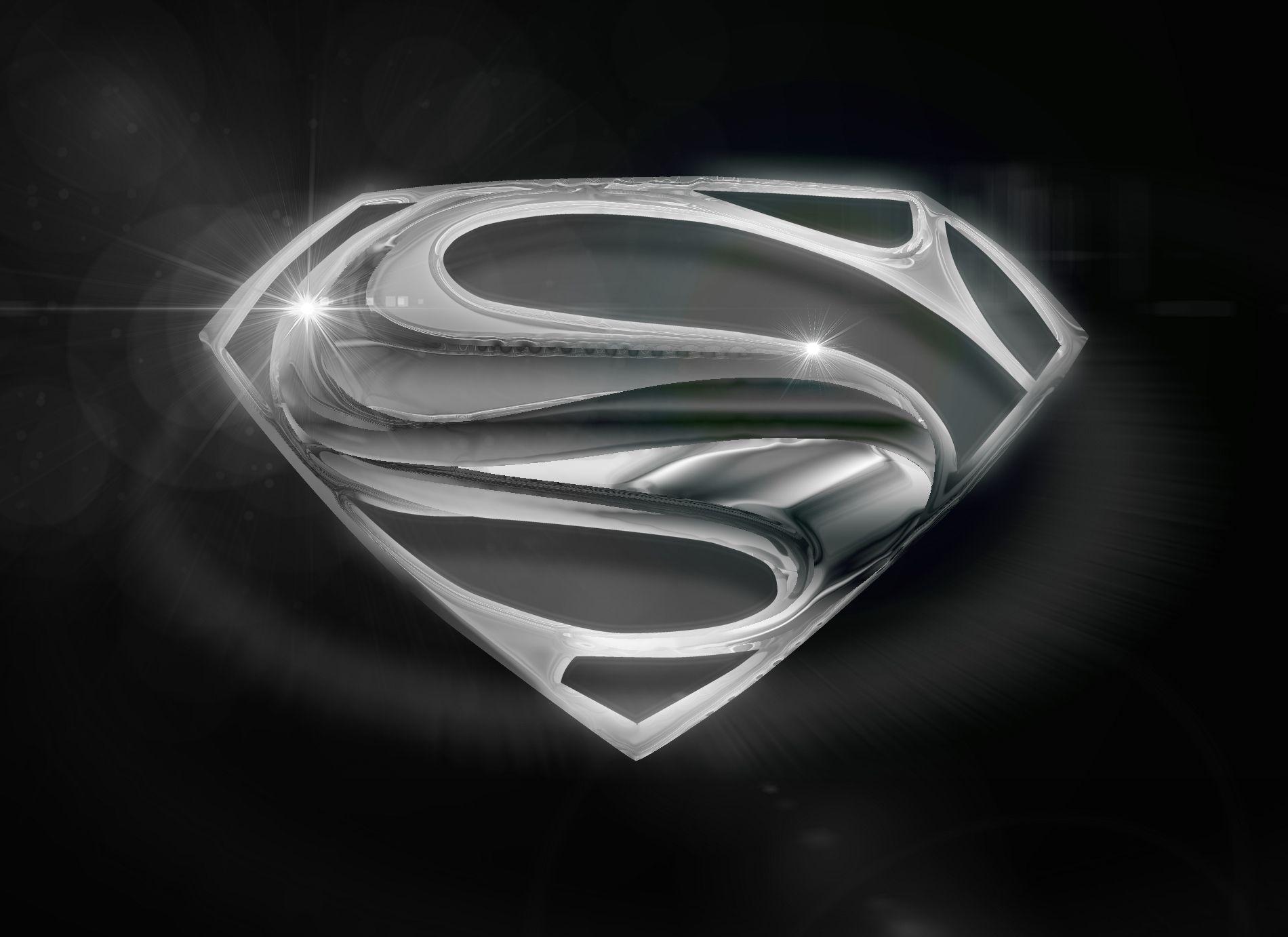 Black Silver Superman Logo - Picture of Superman Logo Black And Silver