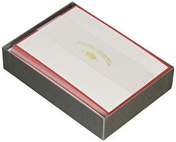 Red Box with White Crown Logo - Original Crown Mill Silver Line 10.5 x 15.5 cm Cards Bi-Colour ...